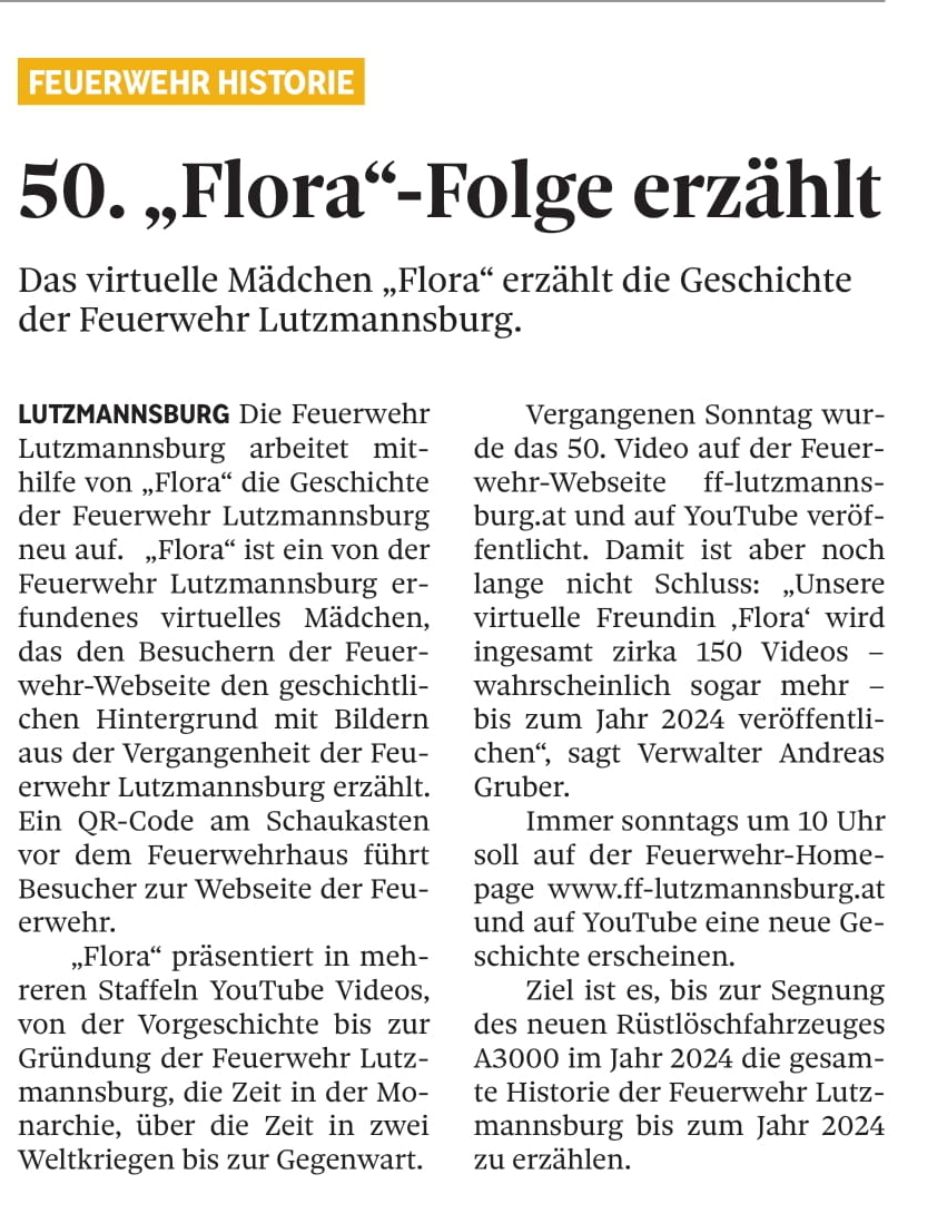 50. "Flora"-Folge erzählt ...